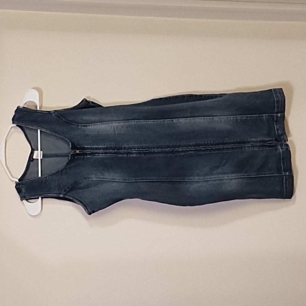 Denim summer zip up dress